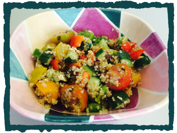 greek veggie quinoa salad image